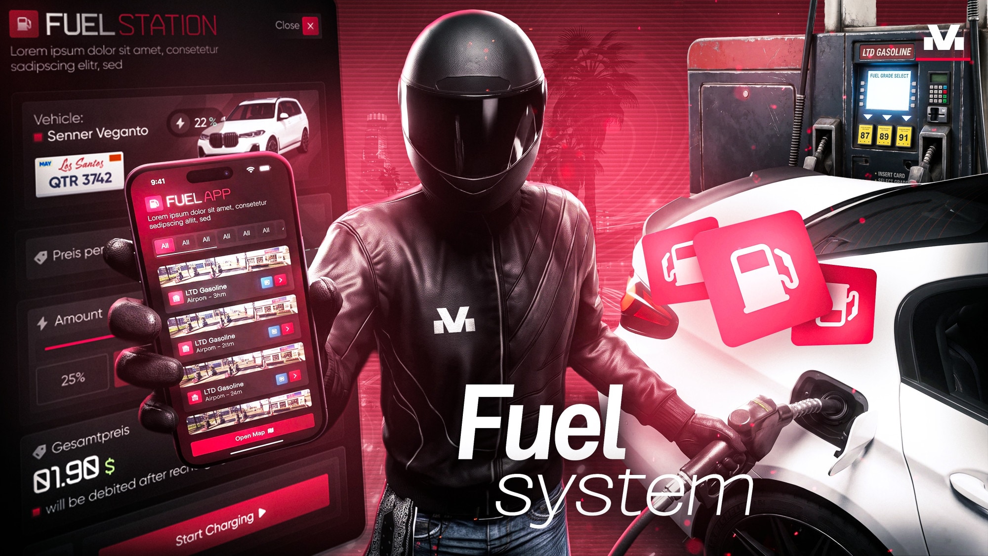 Fuel System | Gas Stations, EV Charging, Management, LB Phone App & more